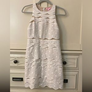 Lilly Pulitzer White Embroidered Dress, Size 00